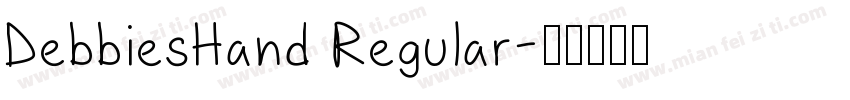 DebbiesHand Regular字体转换